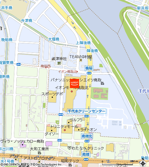 イオン鳥取北店付近の地図